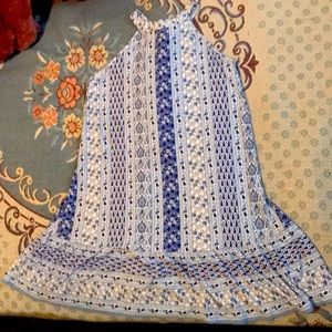 Blue & white dress
